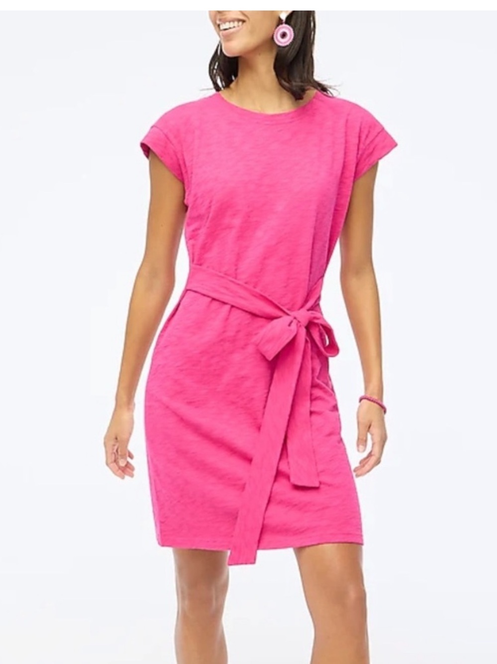 J. Crew Barbie Pink T-Shirt Summer Dress with Waist Tie Classic Size 3X